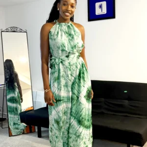 Green Adire Jumpsuit