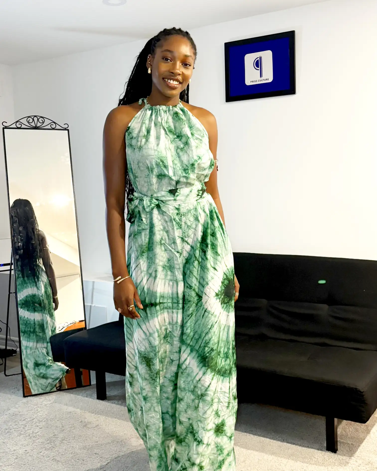 Green Adire Jumpsuit