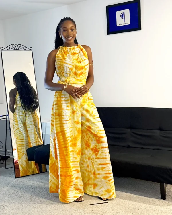 Yellow Adire Jumpsuit
