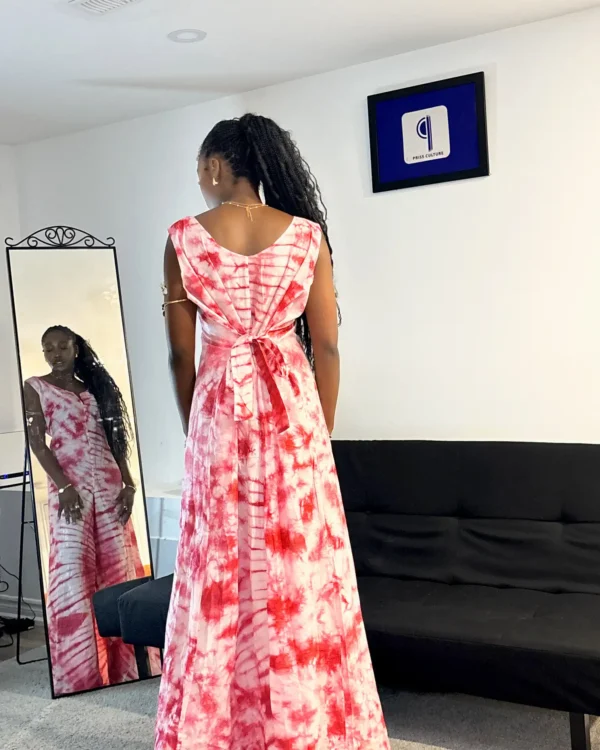 Pink Adire Jumpsuit - Image 2