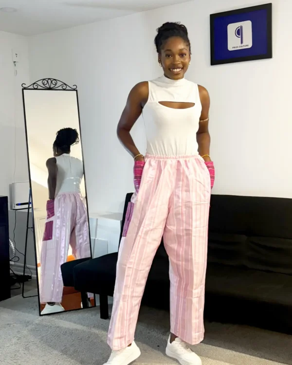 Pink Aso Oke Pants - Image 5