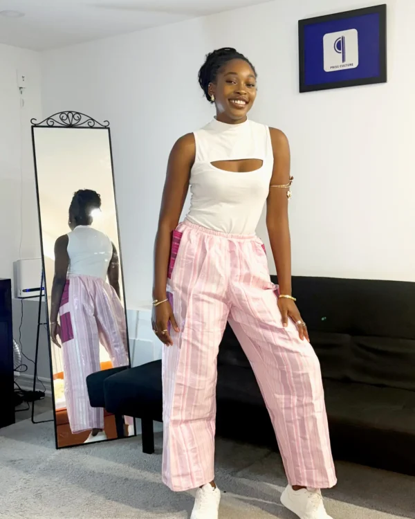 Pink Aso Oke Pants - Image 4