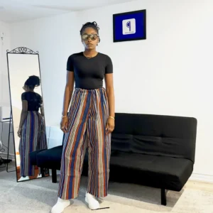 Blue Aso Oke Pants