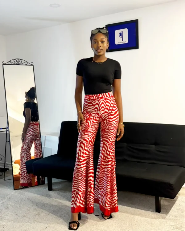 Wine Coloured Bootcut Pants - Image 3