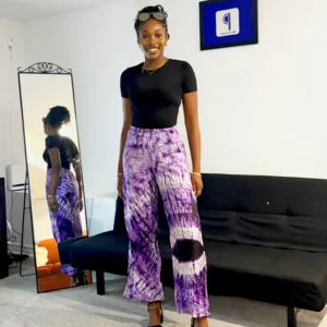 Purple Adire Pants