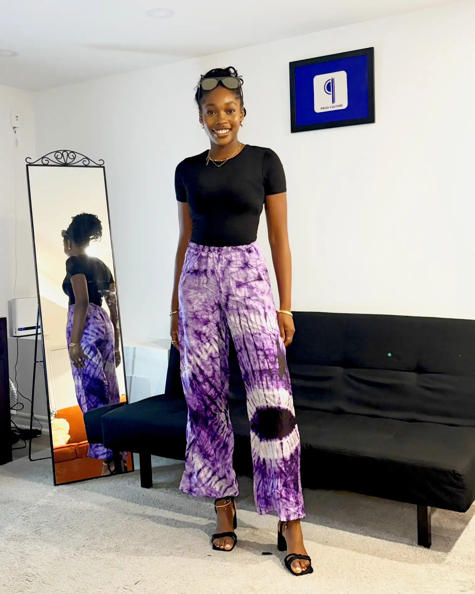 Purple Adire Pants