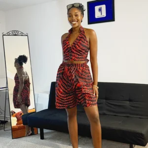 Ankara Halter Neck Top & Shorts