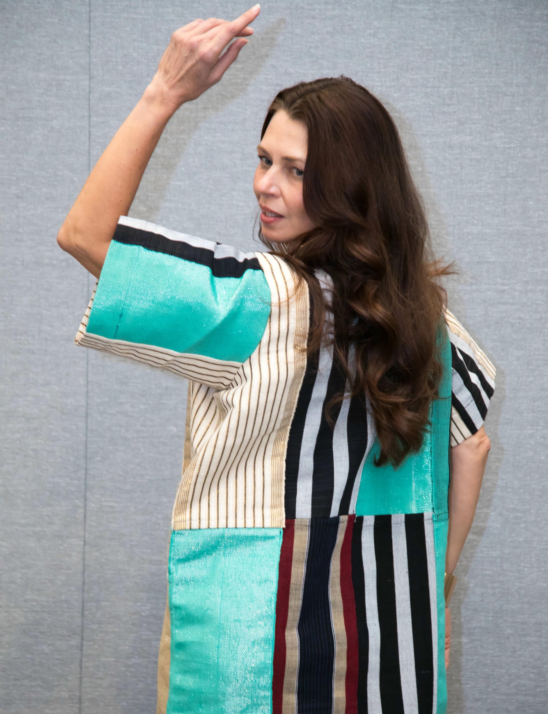 Mixed Aso Oke long dress