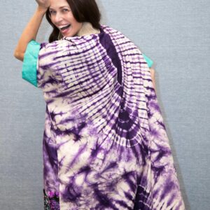 Mixed color Adire & Aso Oke bubu dress