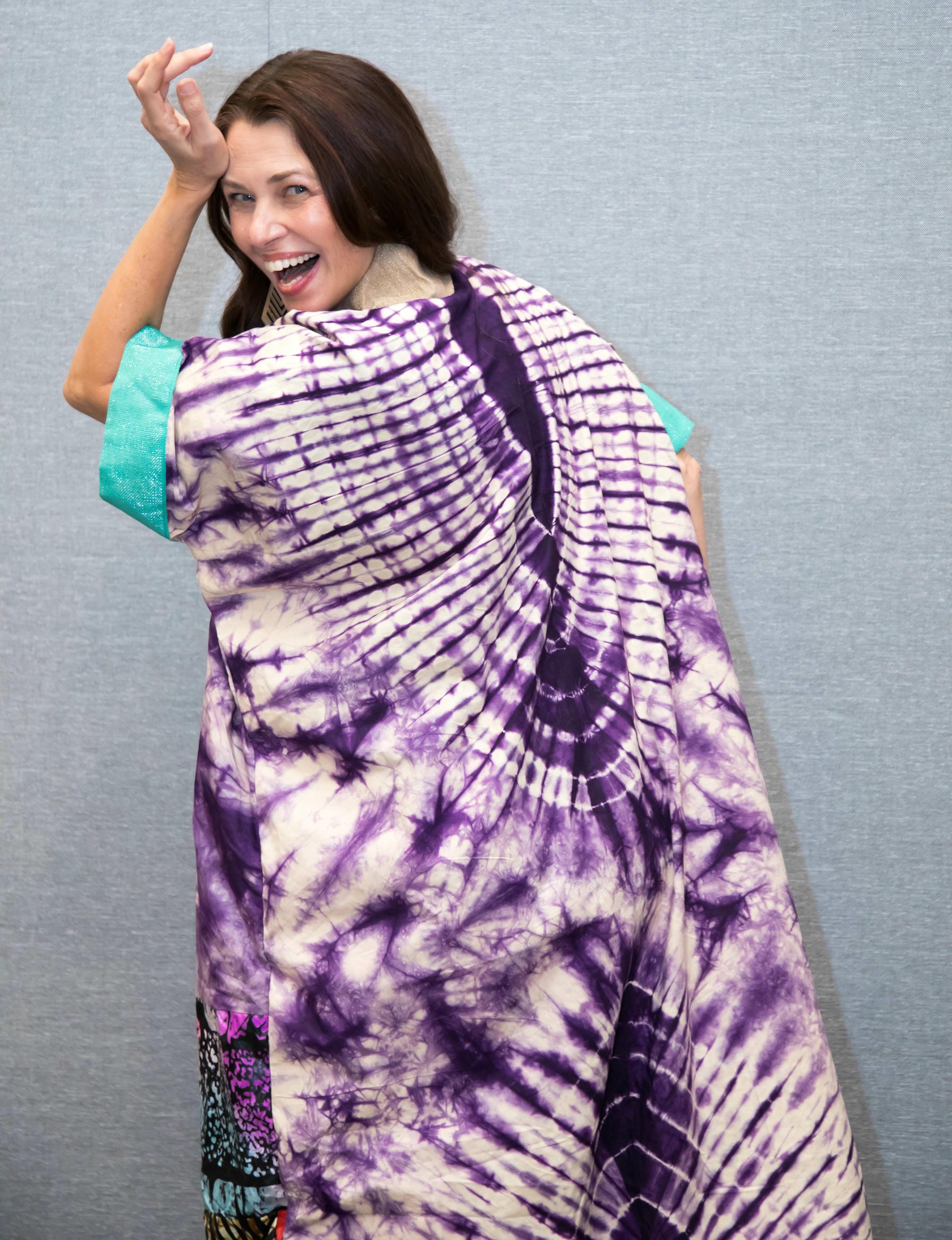 Mixed color Adire & Aso Oke bubu dress