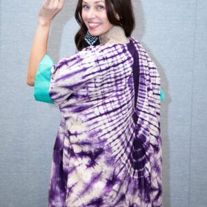 Mixed color Adire & Aso Oke bubu dress