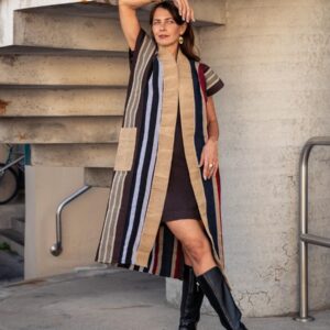 Aso Oke Jacket Nude Lapel