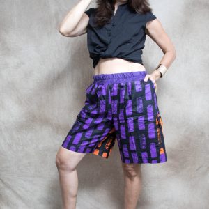 Purple and Orange African Shorts