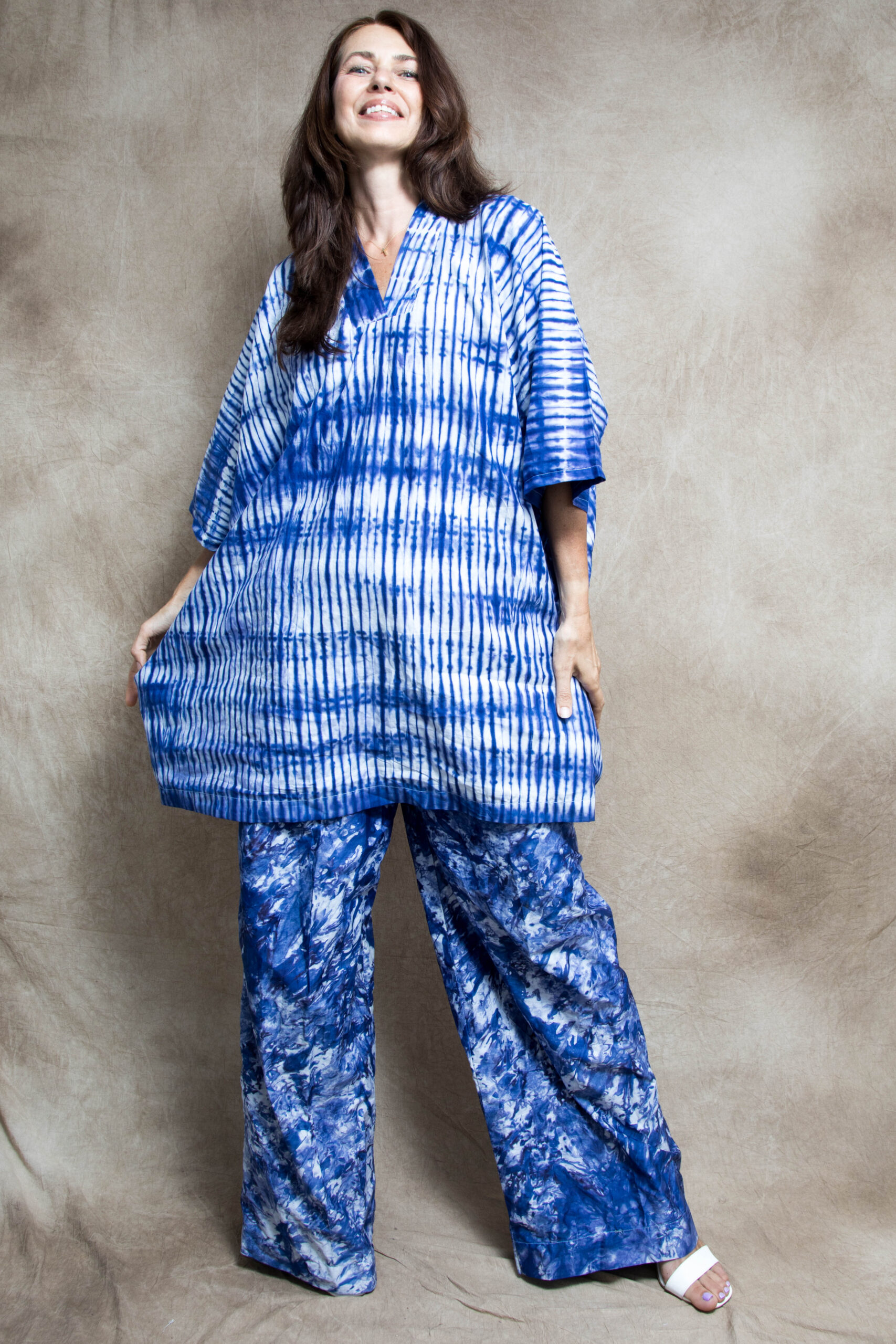 Blue Adire Palazzo Pants
