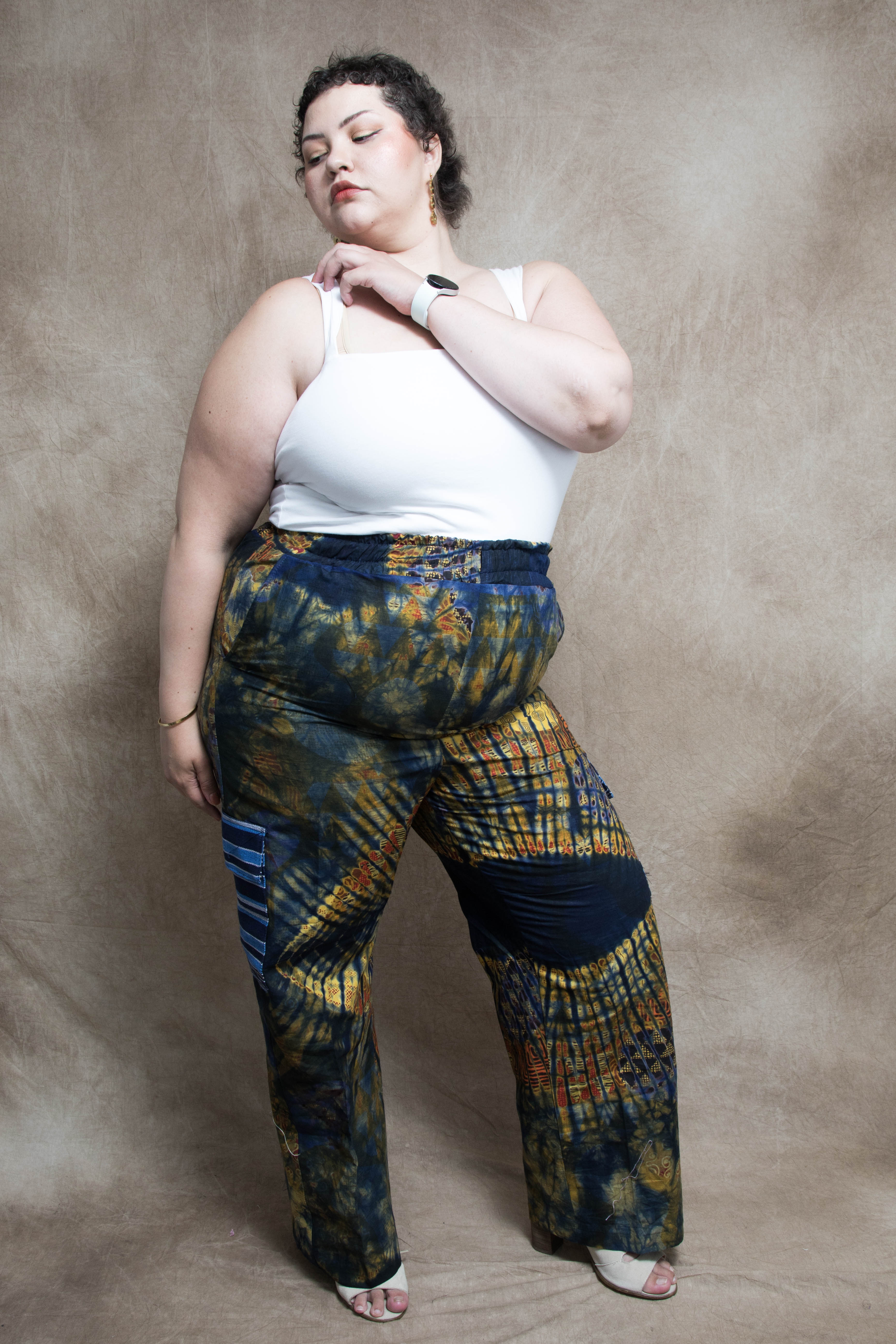 Blue Adire Pants - Image 2