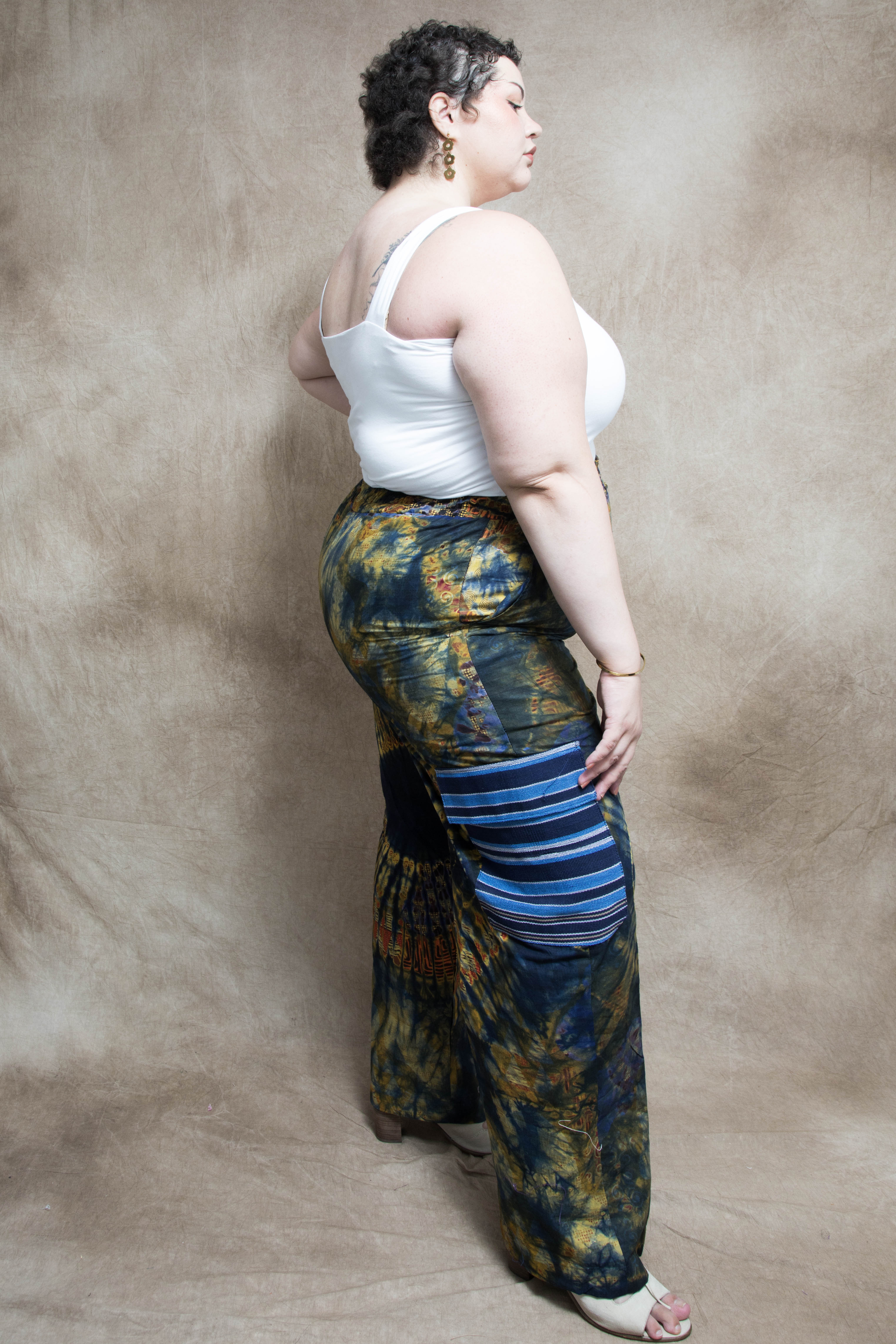 Blue Adire Pants - Image 4