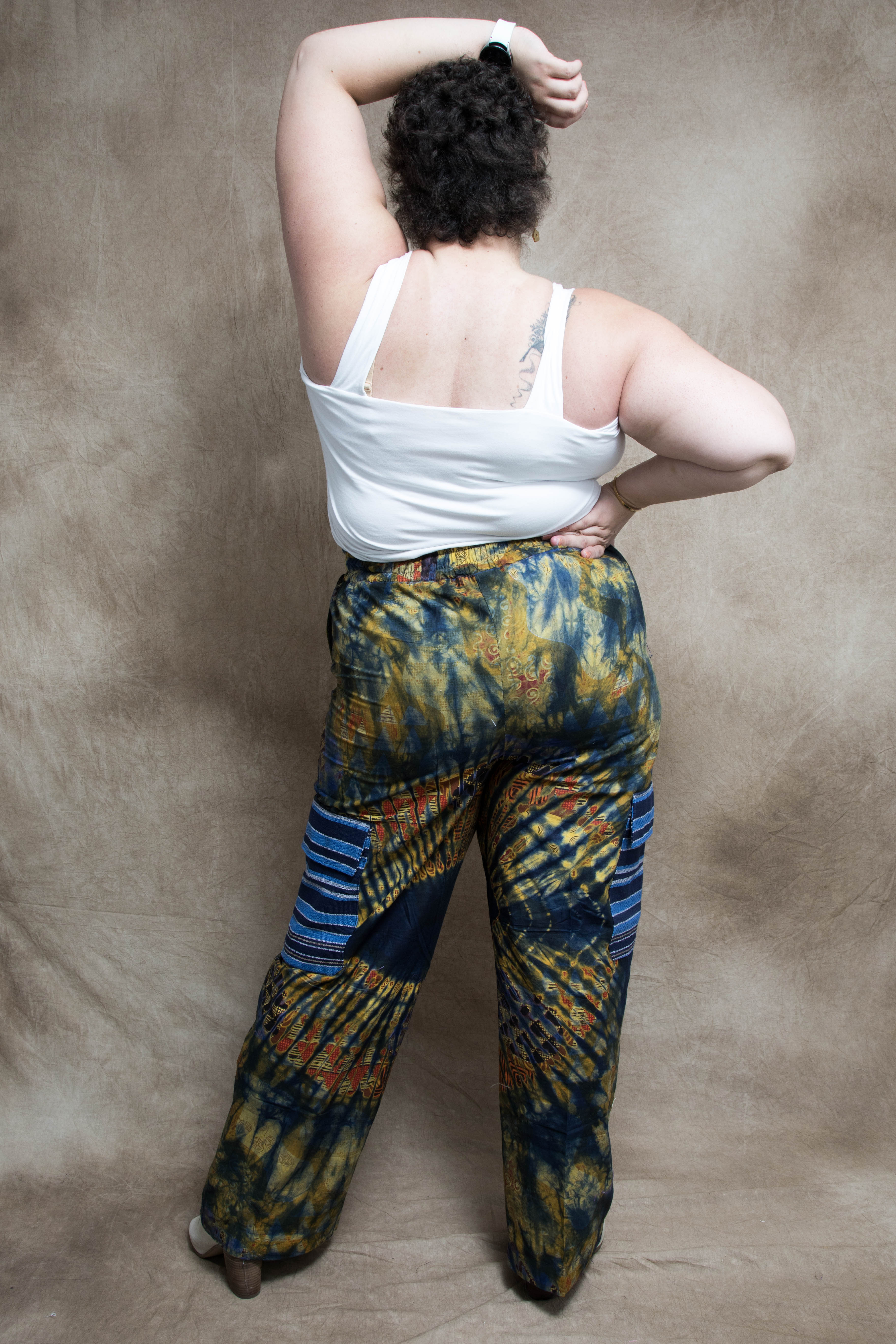 Blue Adire Pants - Image 3