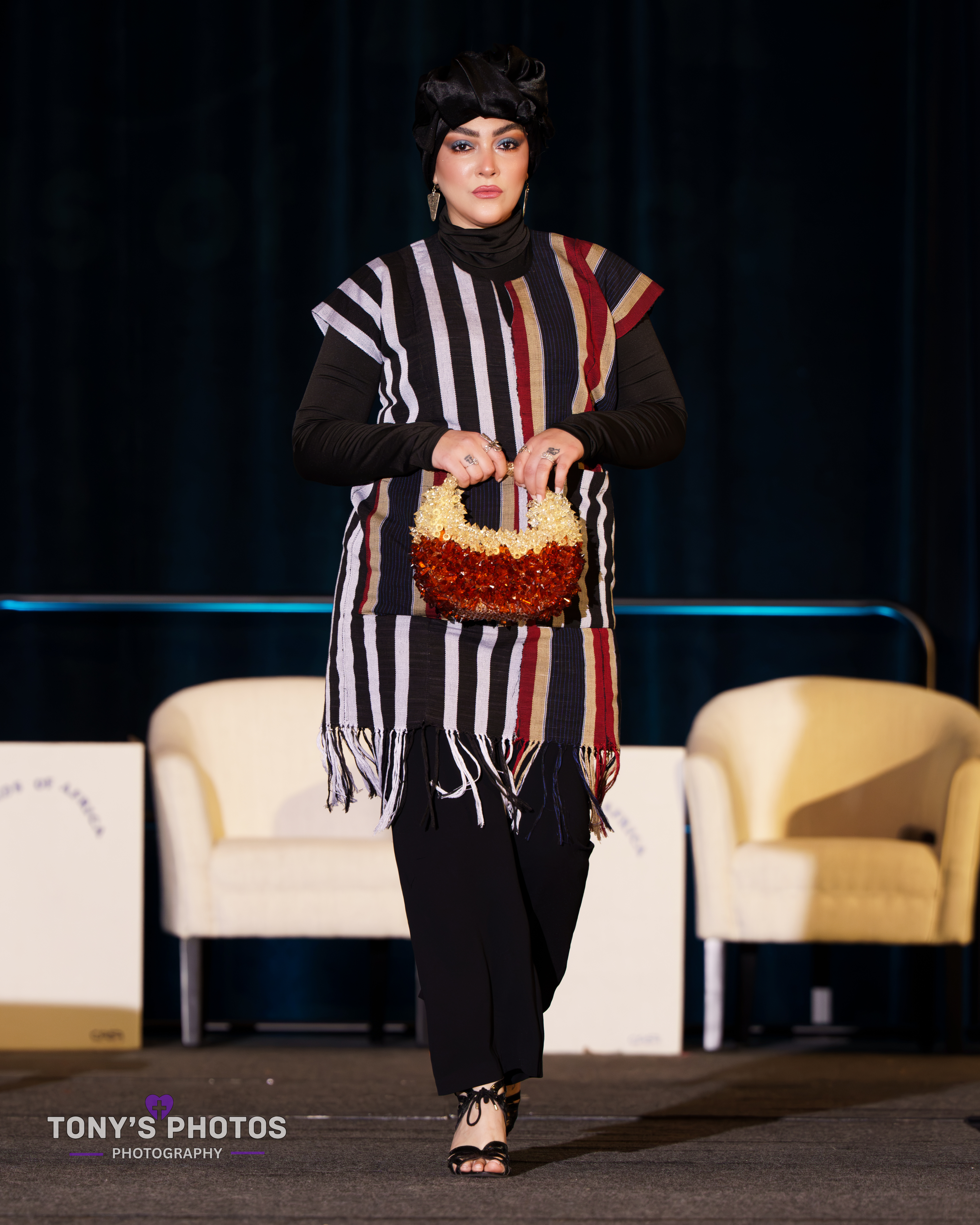Striped Aso Oke Top