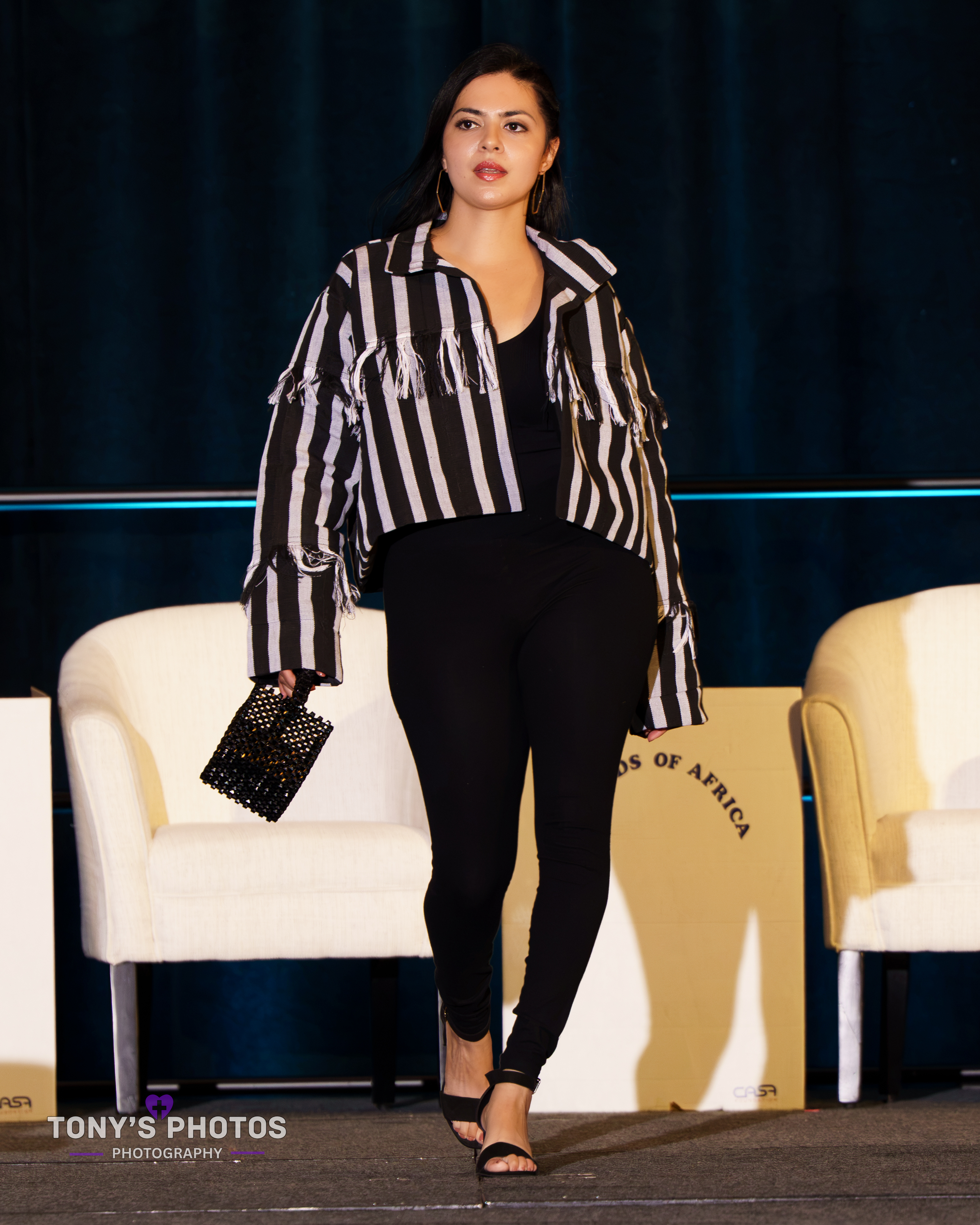 Black and White Striped Jacket