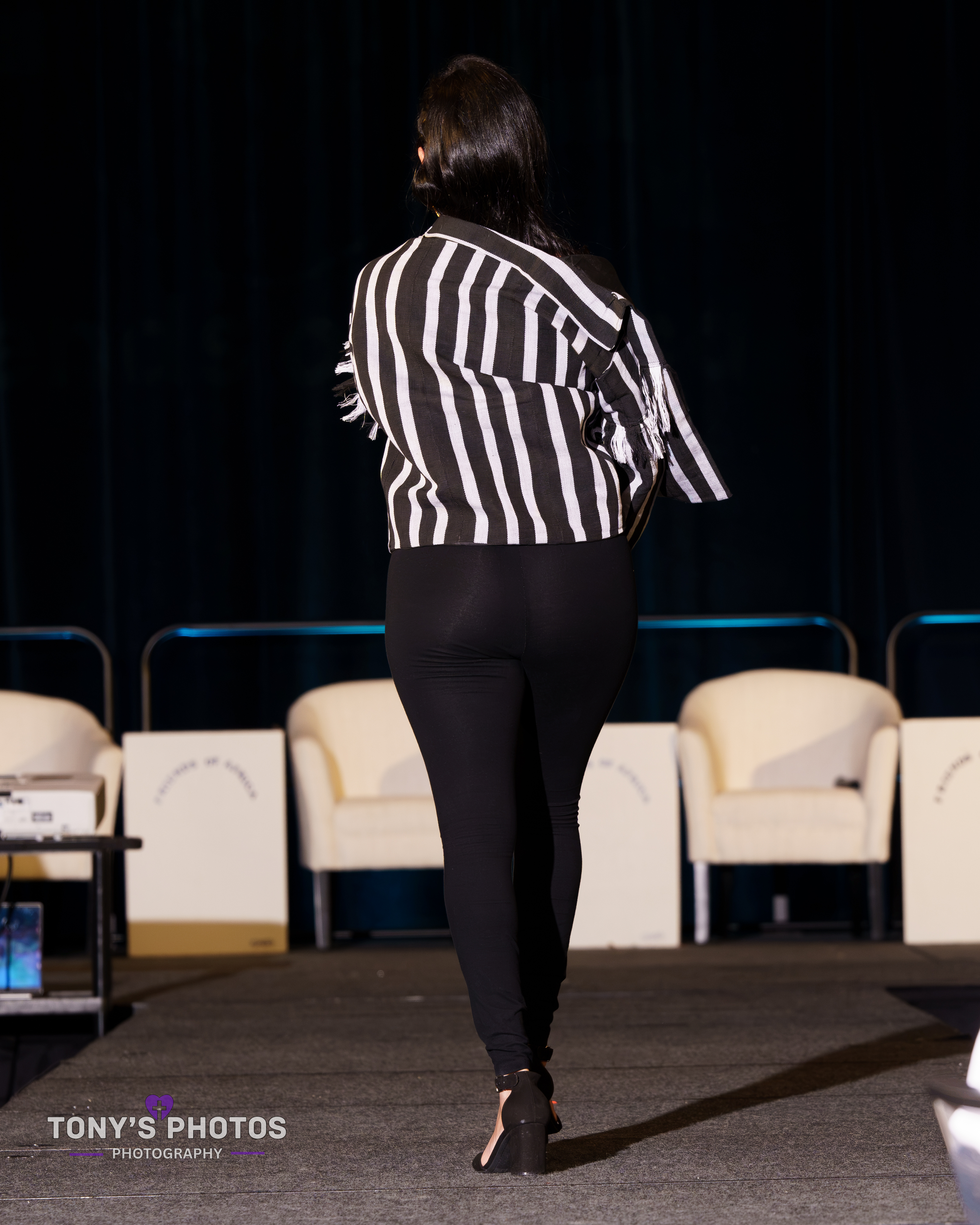 Black and White Striped Jacket - Image 6