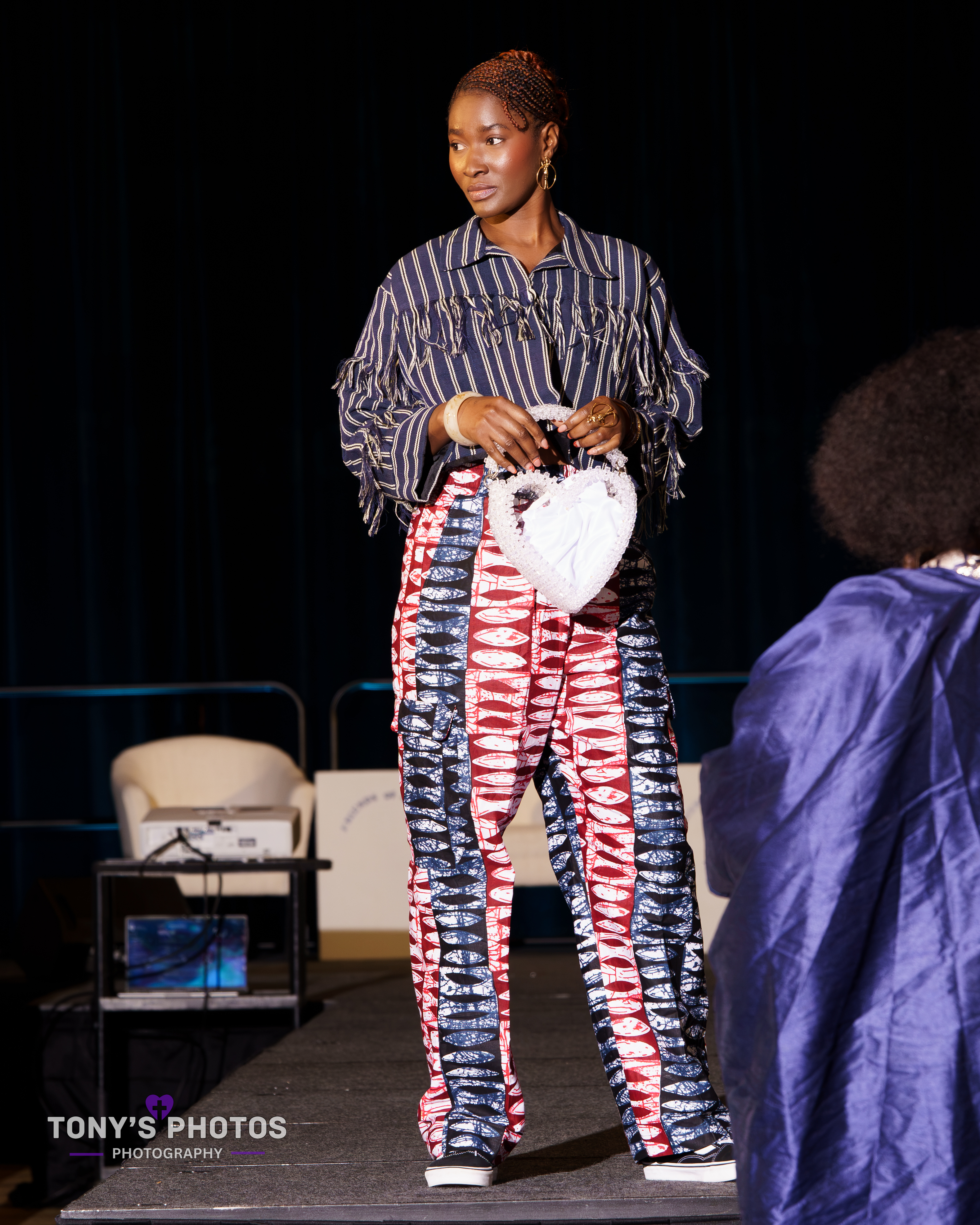 Striped Jacket with Ankara Pants - Image 3
